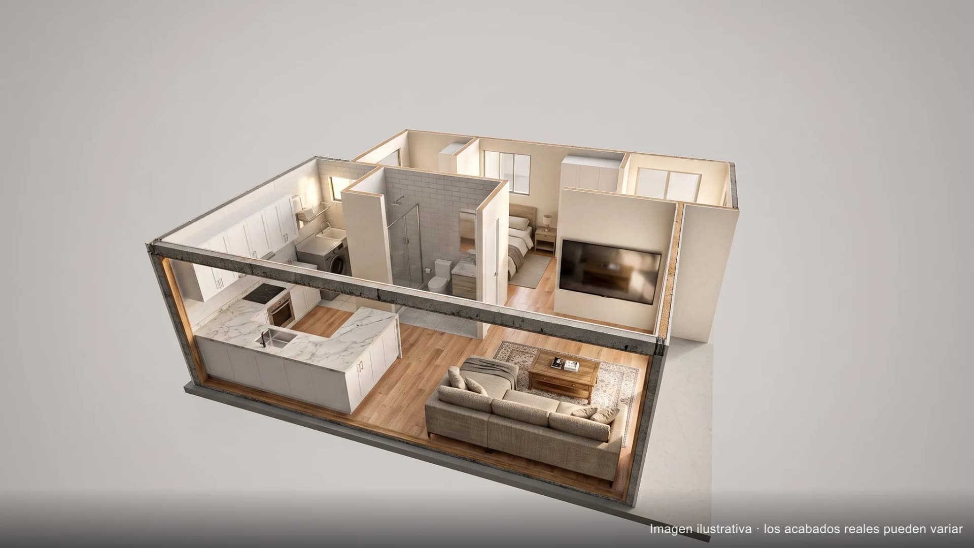 Corte del apartamento de Altair, terminado