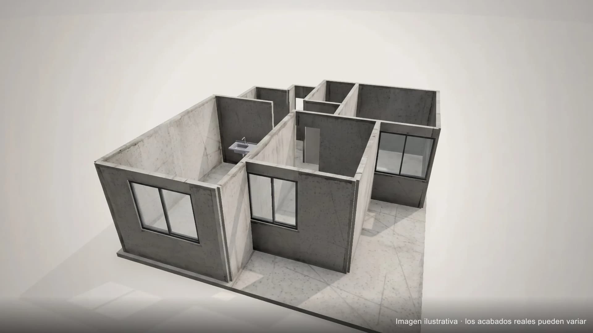 Apartamento de 42 m², en obra gris y terminado, en obra gris