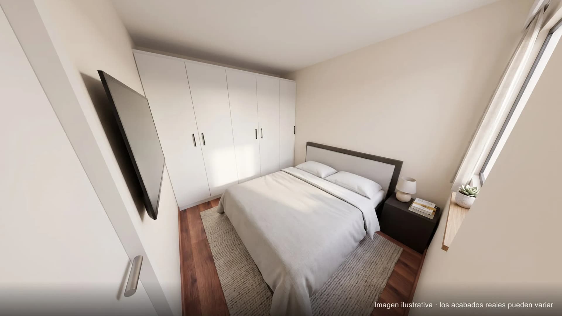 Habitación principal del apartamento, terminado
