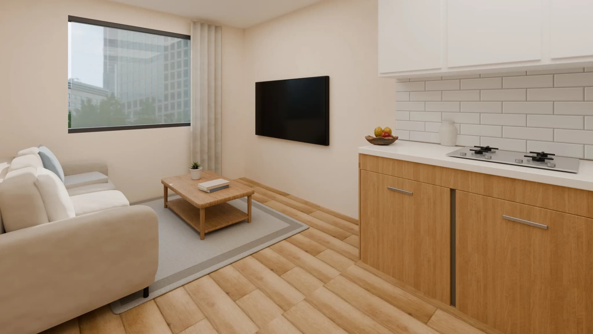 Sala en estilo Nórdico
