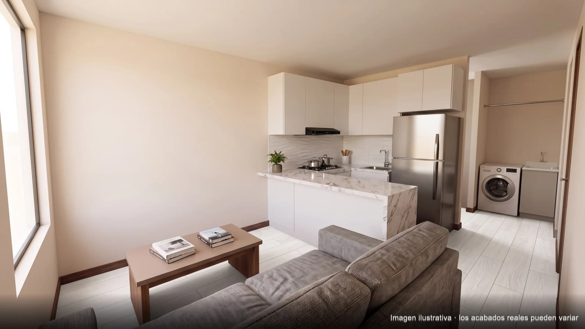 Sala del apartamento con piso Parma XXL