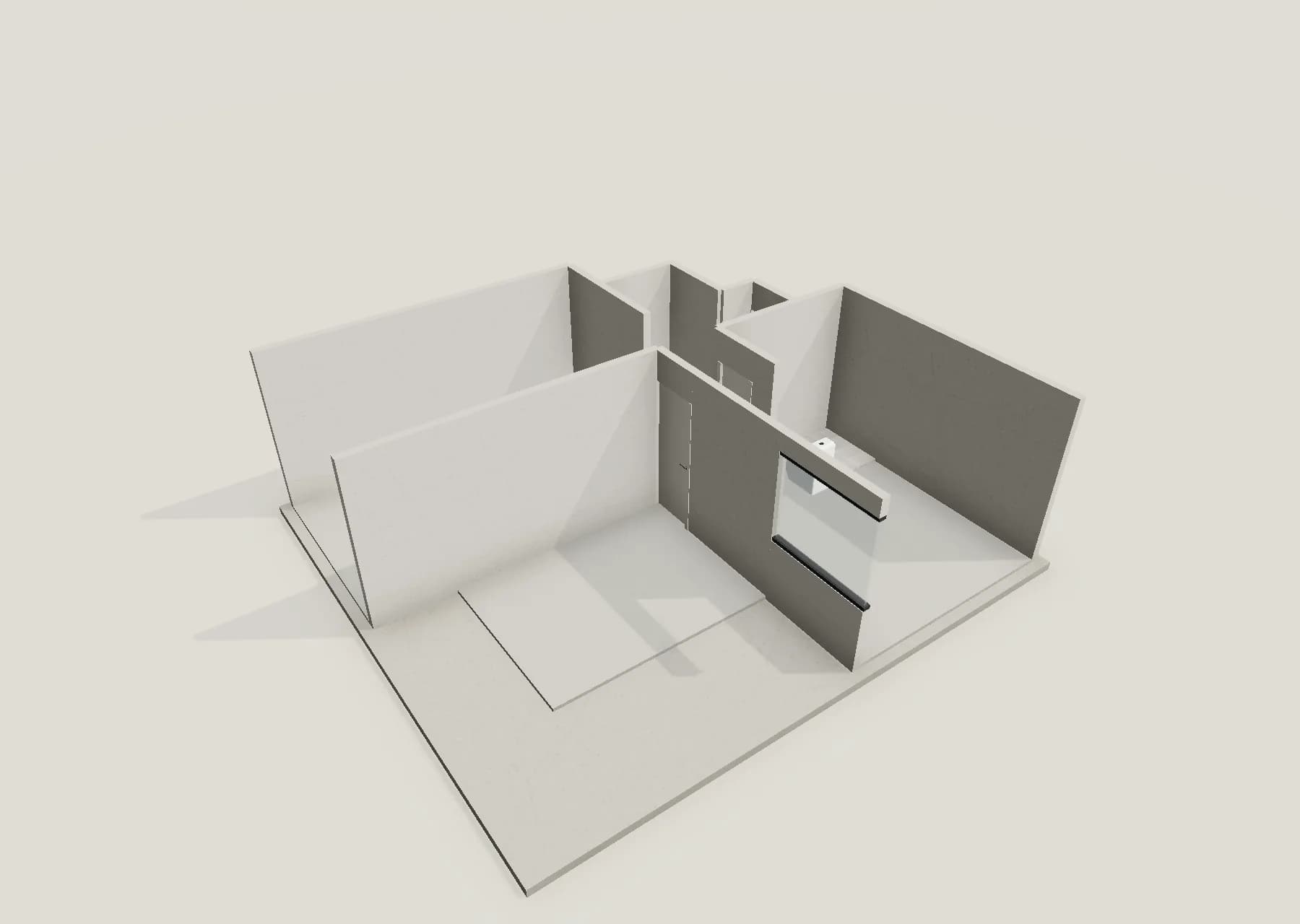 Apartamento de 42 m² en obra gris