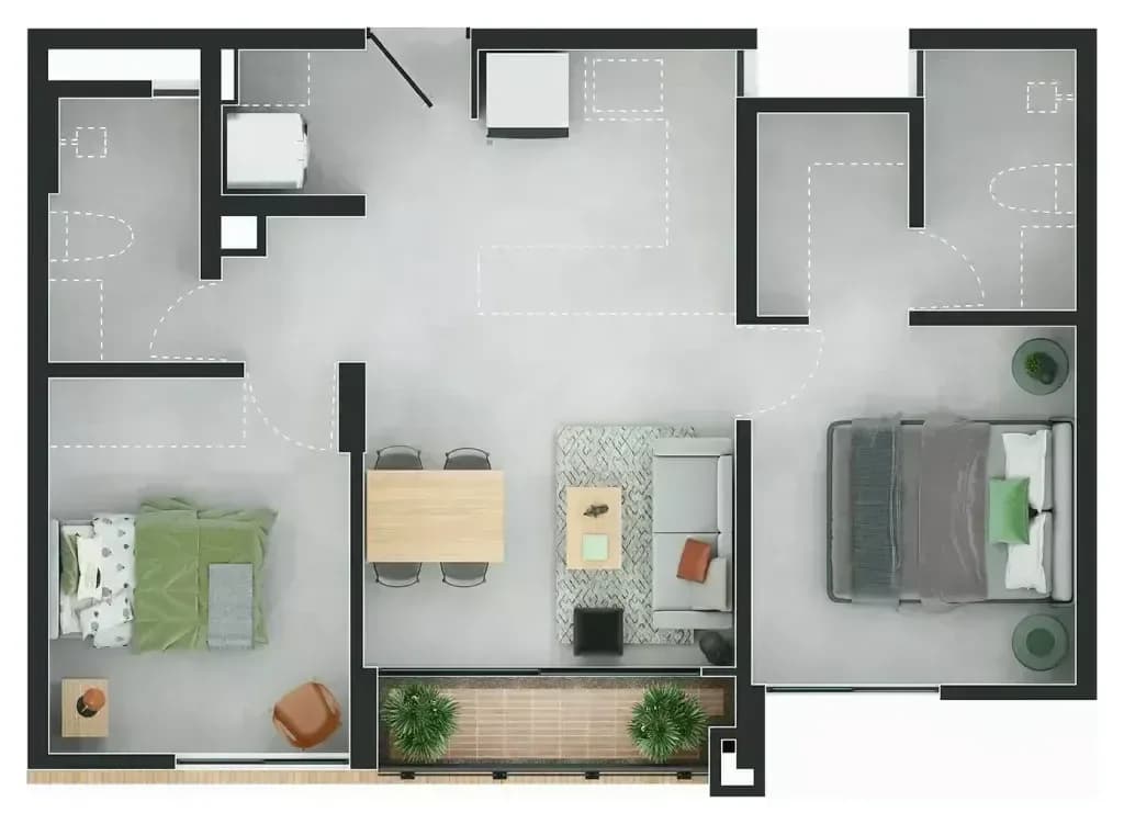Planta del Tipo 56 de Tramonte Living
